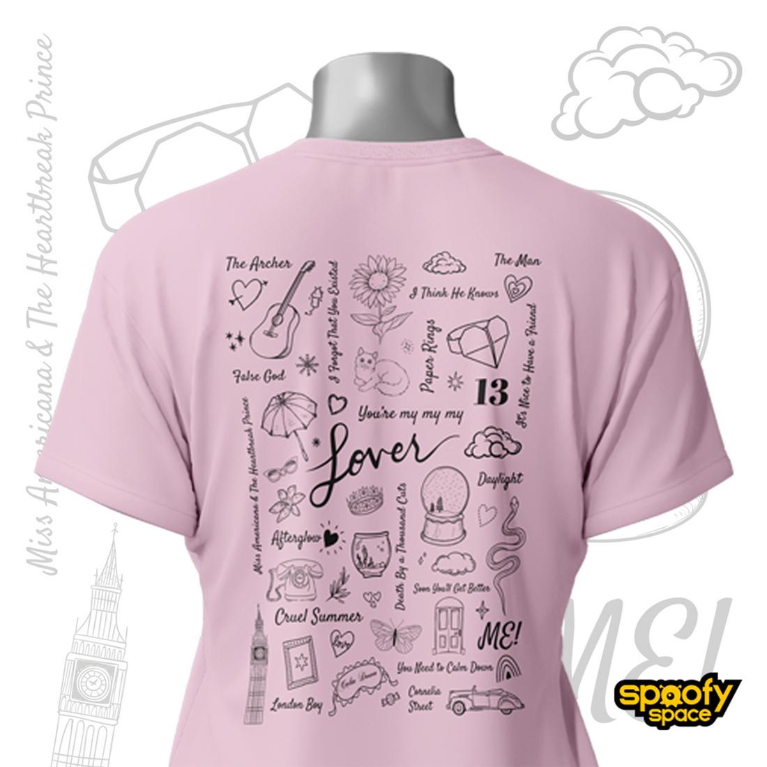 Swiftee | Lover Theme - Oversized Tshirt